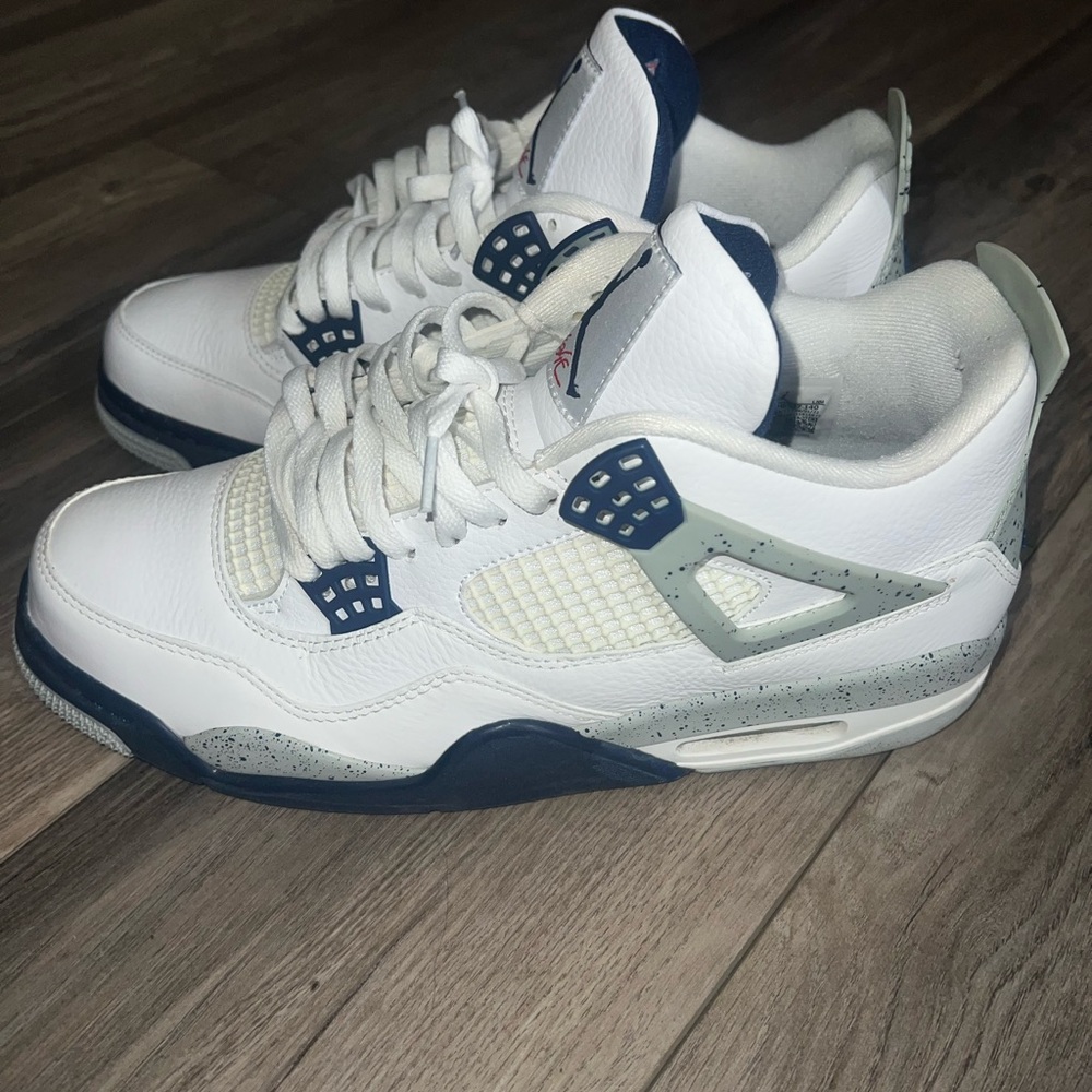 White and Blue Sneakers